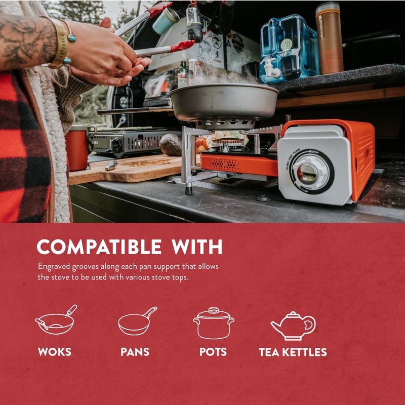 GasOne GS-8300 - Camp Stove Compact Butane Stove with Carrying Case - Foldable Portable Stove - Image 3